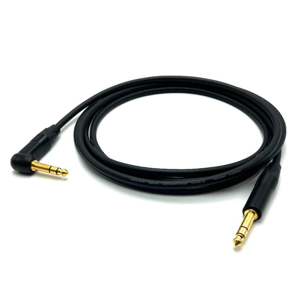 Mogami Neglex Quad 1/4" TRS Cable - Right Angle to Straight