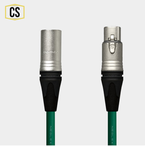 Green Mogami Microphone Cable