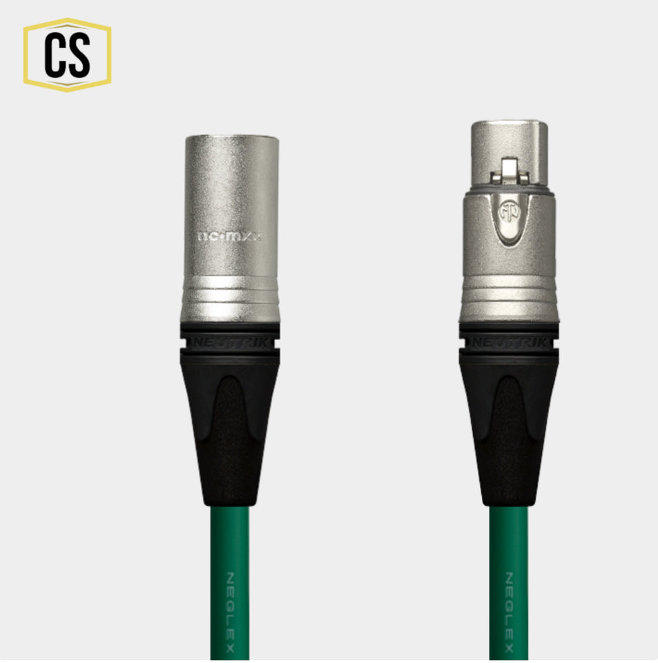 Green Mogami Microphone Cable