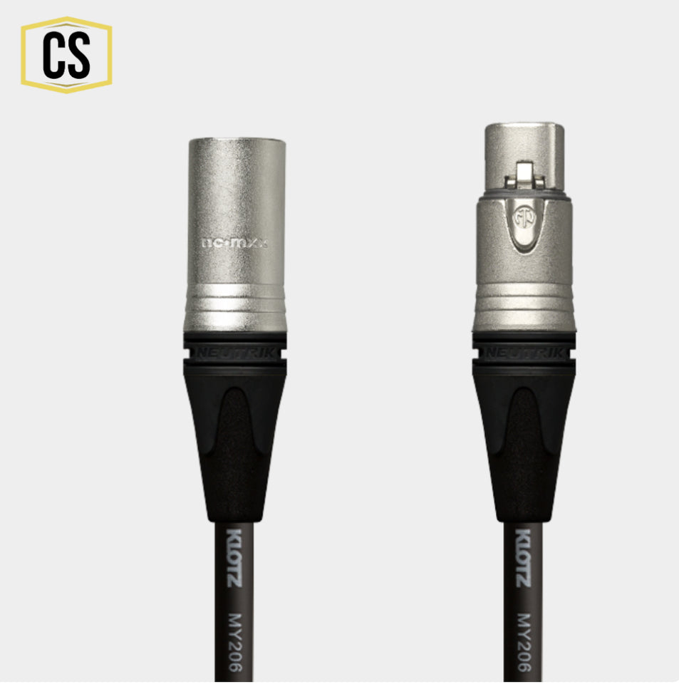 Black Klotz Microphone Cable